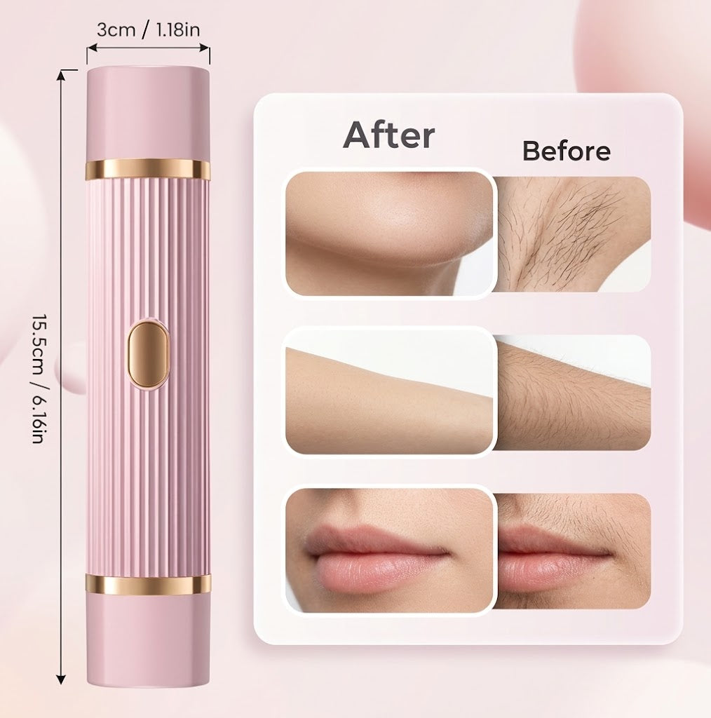 Dual-Ended Portable Hair Remover Pen for Women – Face, Body & Bikini Trimmer