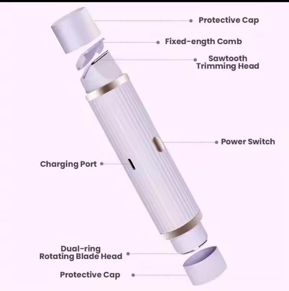 Dual-Ended Portable Hair Remover Pen for Women – Face, Body & Bikini Trimmer