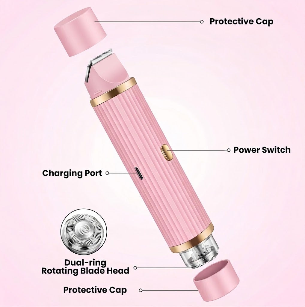 Dual-Ended Portable Hair Remover Pen for Women – Face, Body & Bikini Trimmer